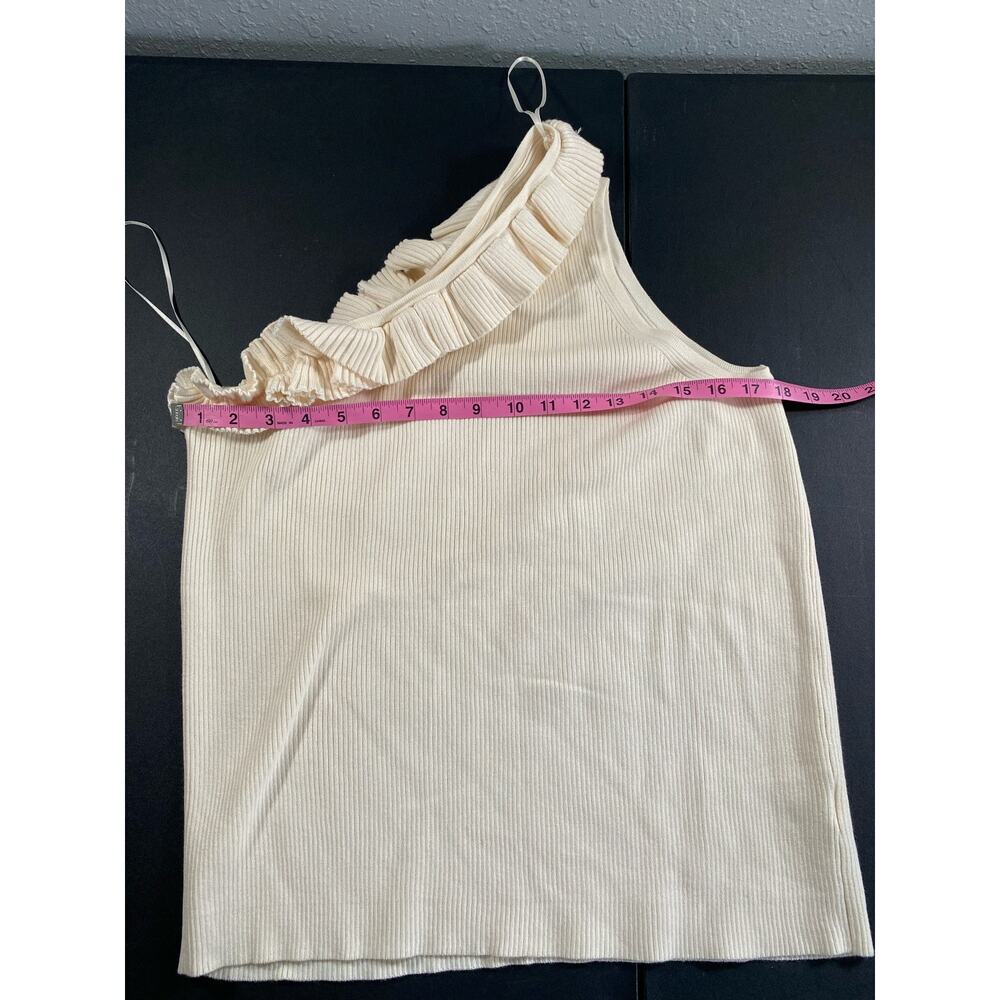 Sofia Jeans Womens 2XL One Shoulder Ruffle Sweater Tank Shirt Top Blouse knit - Picture 5 of 7